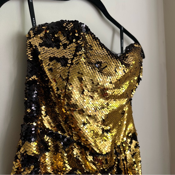 gold sequin mini dress - Picture 5 of 14